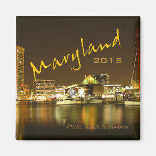 Maryland USA State Souvenir Magnet Change Year