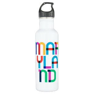 Maryland Vintage Retro Pop Art 80s Rainbow 710 Ml Water Bottle