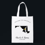 Maryland Wedding Welcome Bag Tote, Black & Gold<br><div class="desc">Fill this welcome bag with favourite goodies for your guests to enjoy when they arrive in Maryland!</div>