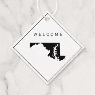 Maryland Welcome Bag Gift Tag for Weekend Wedding
