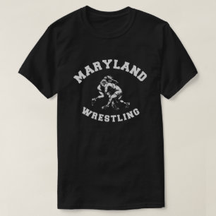 Maryland Wrestling 80s Distressed Retro Freestyle  T-Shirt