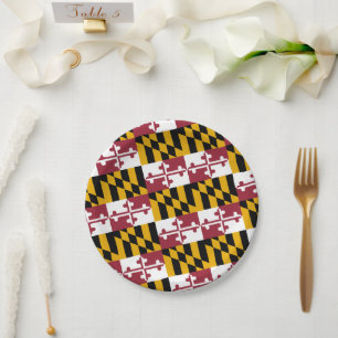 Marylander Flag Design, Flag of Maryland Paper Plate