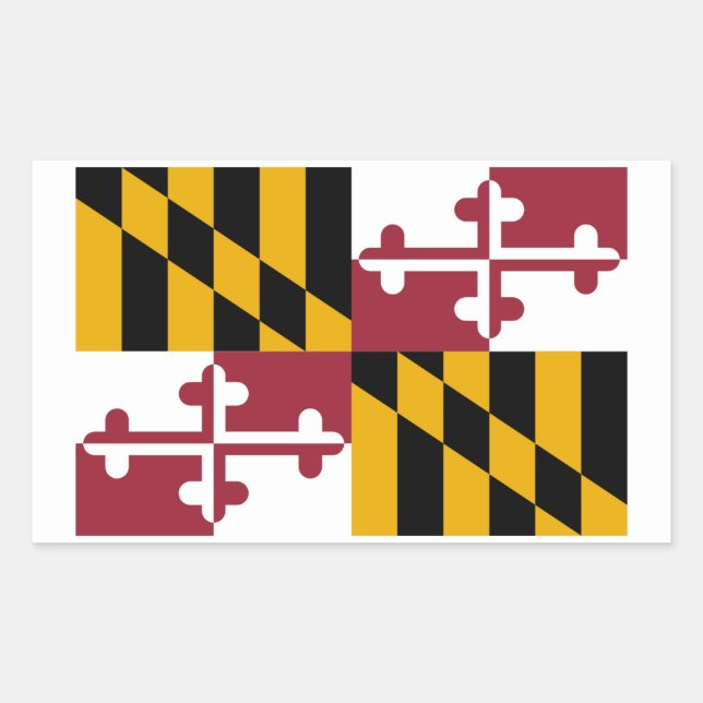 Marylander Flag, Flag of Maryland Rectangular Sticker (Front)