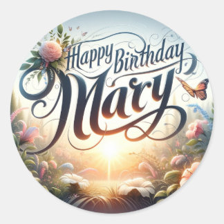 Mary's birthday stickers