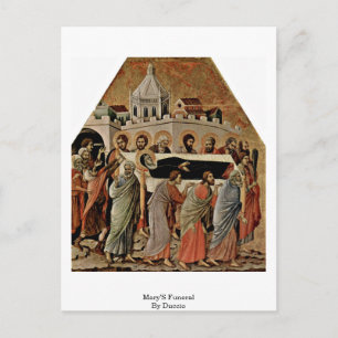 Mary'S Funeral By Duccio Postcard