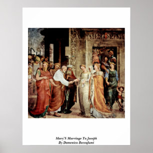 Mary'S Marriage To Joseph By Domenico Beccafumi Poster