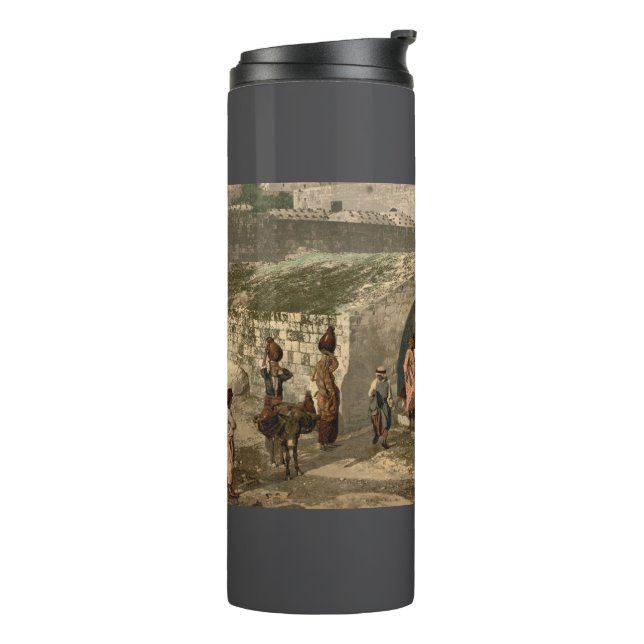 Mary's Well Bible Scene  Thermal Tumbler (Rotated Left)