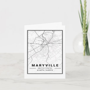 Maryville Tennessee USA Travel City Map Card