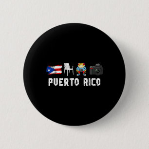 Más Fotos Puerto Rico Rican Flag Funny Sapo Concho 6 Cm Round Badge