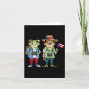 Más Fotos Puerto Rico Rican Flag Funny Sapo Concho Card