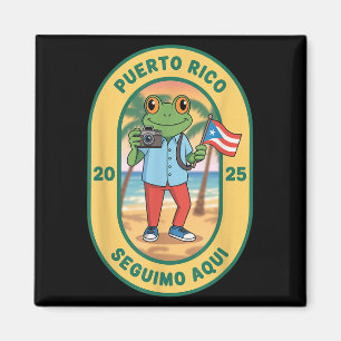 Más Fotos Puerto Rico Rican Flag Funny Sapo Concho Magnet
