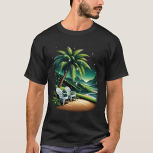 Más Fotos Puerto Rico Serene Beach View Palm Tree  T-Shirt