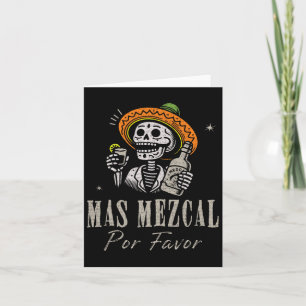 Mas Mezcal Por Favour Funny Cinco De Mayo Bartende Card
