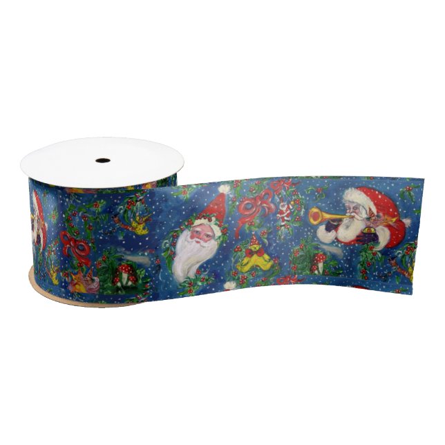 MAS NIGHT /SANTA CLAUS BUGLER SATIN RIBBON (Spool)