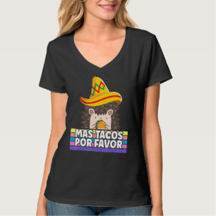 Mas Taco Por Favour More Tacos Please Hedgehog Cin T-Shirt