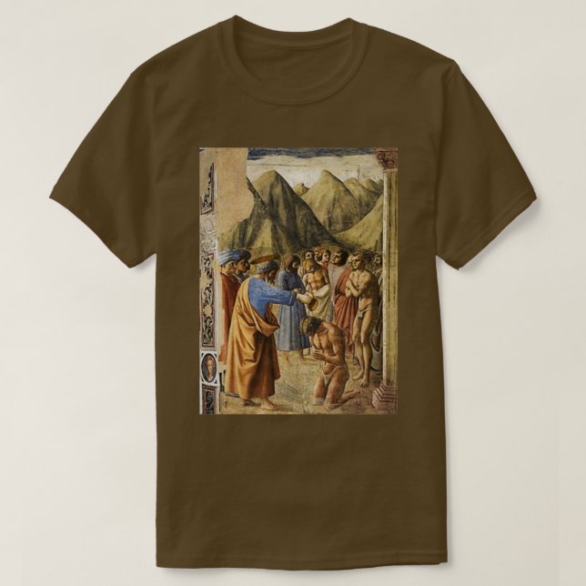 Masaccio Baptism of the Neophytes T-Shirt (Design Front)