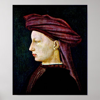 Masaccio - Portrait of a youth in profile Poster