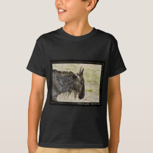 Masai Mara crossing, Kenya - Gnu or Wildebeest pos T-Shirt