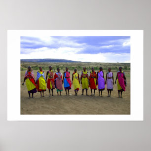 MASAI WOMEN IN KENYA AFRICA POSTER