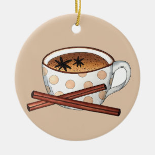 Masala Chai Teacup Indian Spiced Black Tea Cuppa Ceramic Tree Decoration