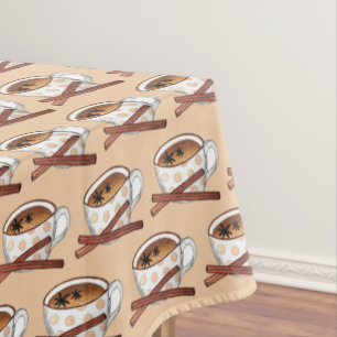 Masala Chai Teacup Indian Spiced Black Tea Cuppa Tablecloth