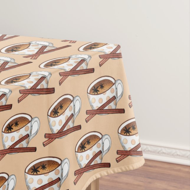 Masala Chai Teacup Indian Spiced Black Tea Cuppa Tablecloth (In Situ)