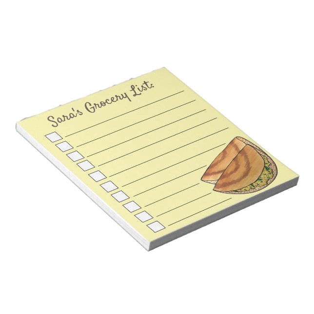 Masala Dosas South Indian Food Cuisine Potato Dosa Notepad (Angled)