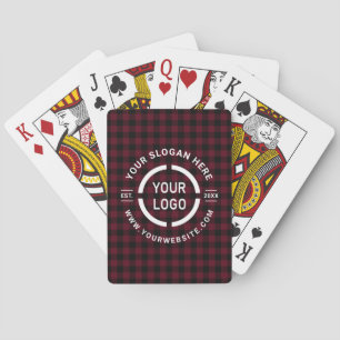 Masala gingham custom logo branded promotional playing cards