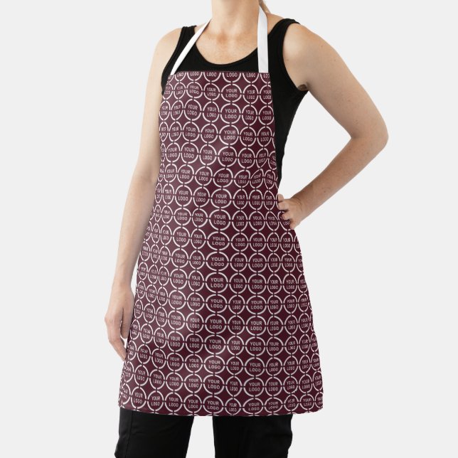 Masala Simple Custom Logo Seamless Repeat Pattern Apron (Insitu)