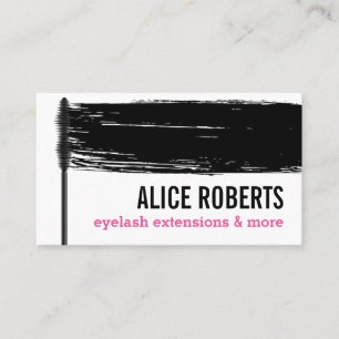 Mascara Strokes Eyelashes extension Brow Bar Business Card