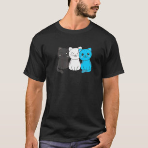 Mascic Flag Pile Pride Lgbtq Cats Cute Mascic Cat T-Shirt