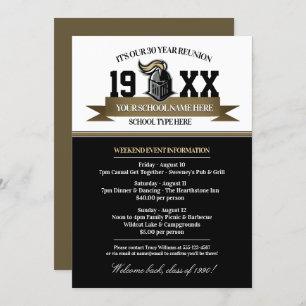 Mascot Banner Class Reunion Invitations