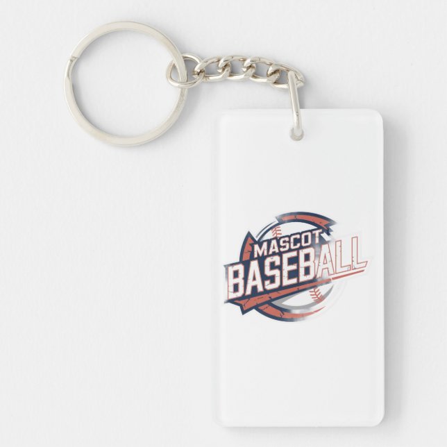 Mascot Baseball Graphic Key Ring (Front)