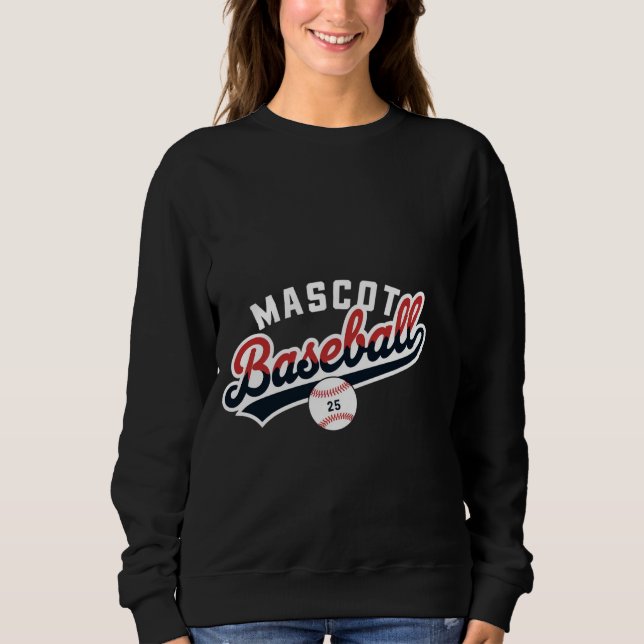 Mascot Baseball Retro Logo Sweatshirt (Front)