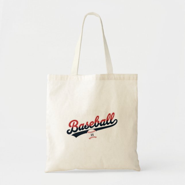 Mascot Baseball Retro Logo Tote Bag (Front)