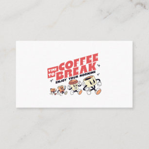 Mascot Coffee - Time To Coffee Break Business Card