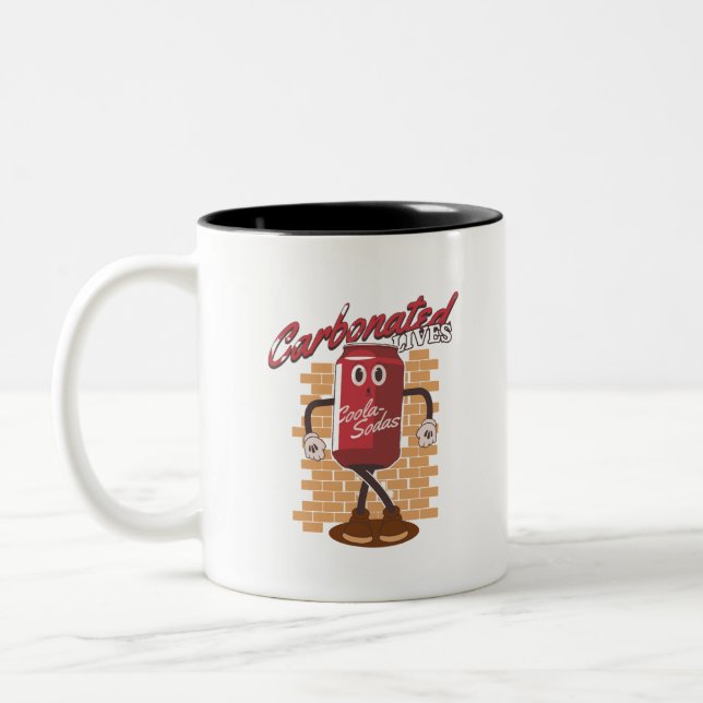 Mascot Drink Cola Two-Tone Coffee Mug (Left)