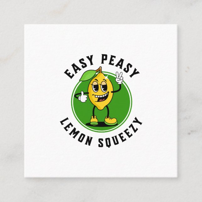 Mascot Lemon Square Business Card (Front)