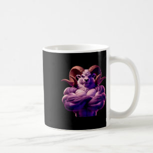 Mascular Ram Flexing Fan Lover Bodybuilding Cool G Coffee Mug