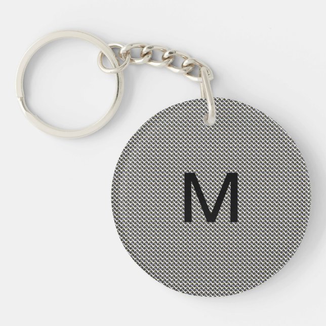 Masculin Men's Monogram Keychain (Front)