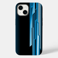 Masculine Abstract Sky Blue Black Design