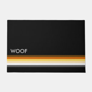 Masculine and Stylish Gay Bears Pride Flag WOOF Doormat