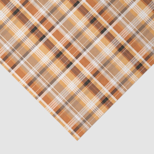 Masculine Autumn Fall Plaid Tissue Paper (Detail)