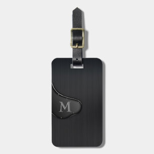 Masculine Brushed Metal Luggage Tag