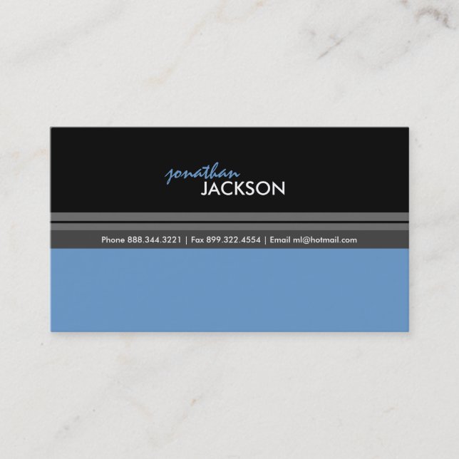 Masculine Business Card (Front)