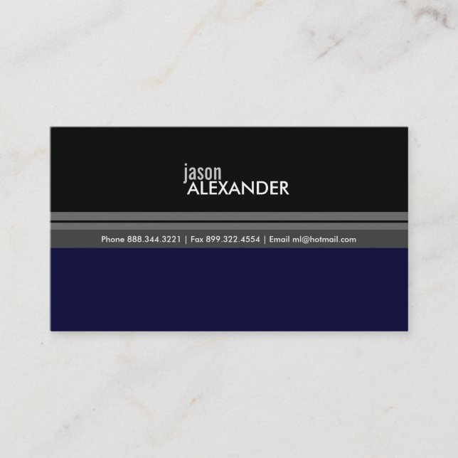 Masculine Business Card (Front)