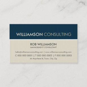 MASCULINE BUSINESS CARD :: minimal pinstripe 3
