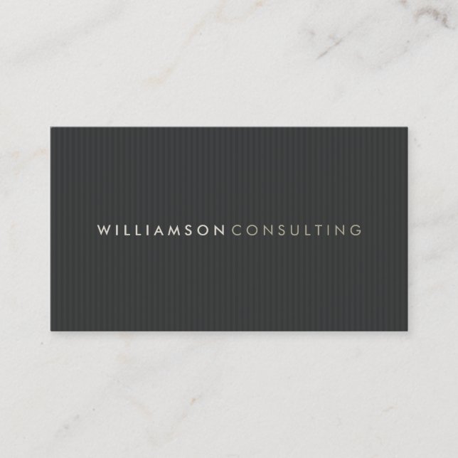 MASCULINE BUSINESS CARD :: simple pinstripe 1 (Front)