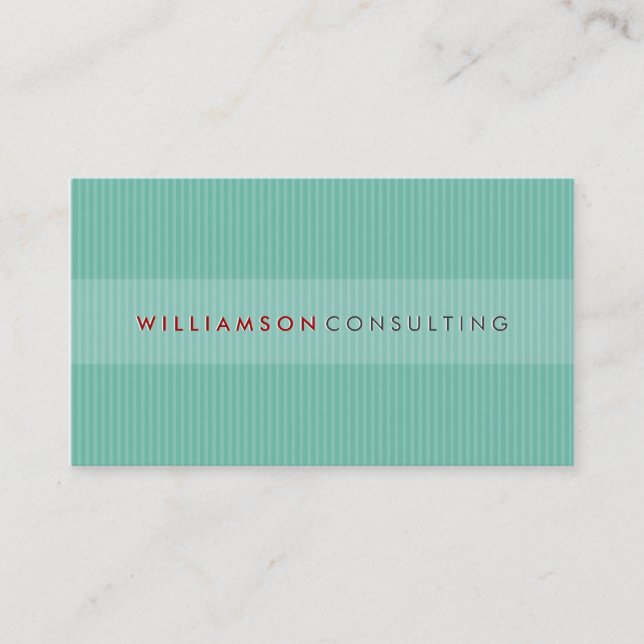 MASCULINE BUSINESS CARD :: simple pinstripe 3D 14 (Front)