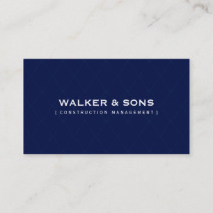 MASCULINE BUSINESS minimal simple smart navy blue Card